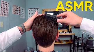 15 Calmest Minutes of Relaxing Hair Brushing & Styling 💈 ASMR BARBER