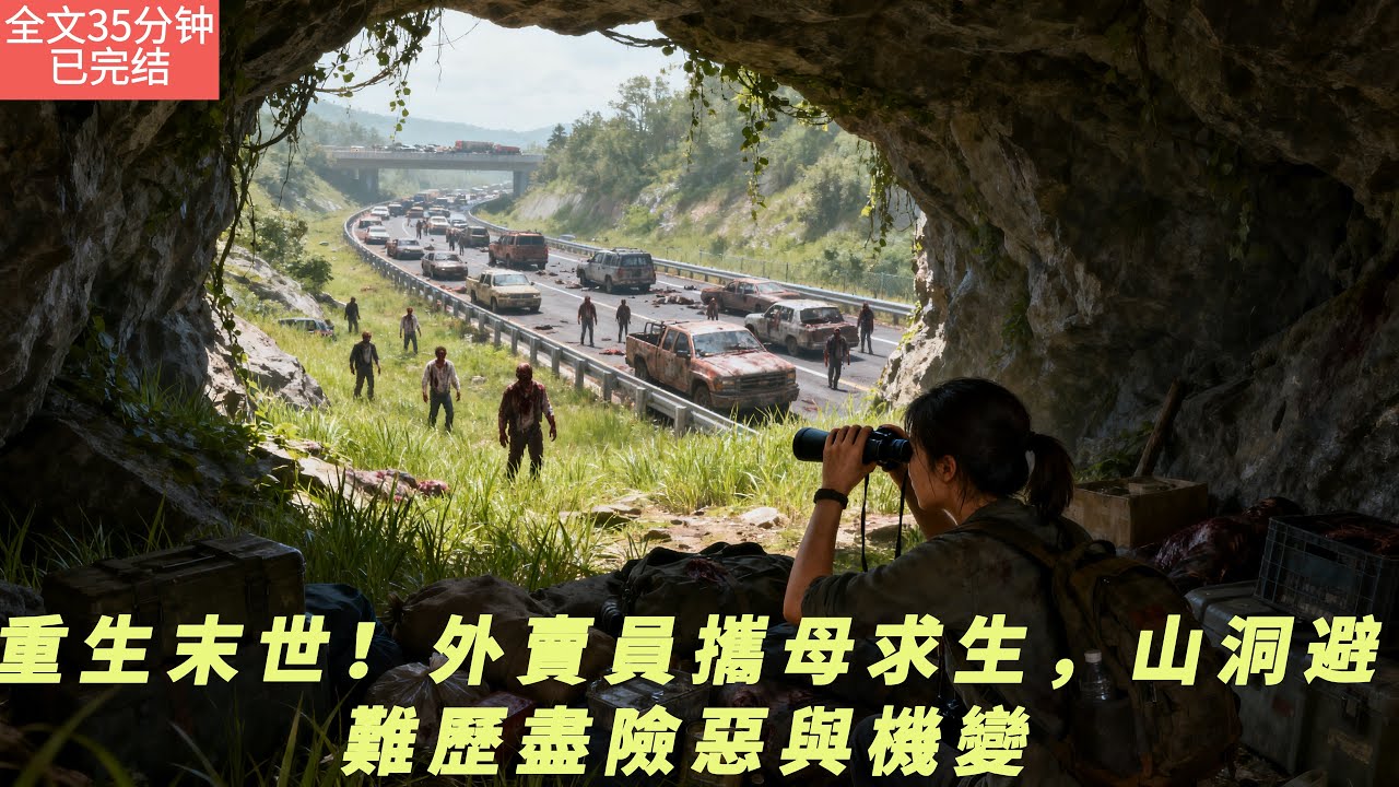 【全文三十五分鐘已完結|一口氣看末世生存系列】重生末世！外賣員攜母求生，山洞避難歷盡險惡與機變