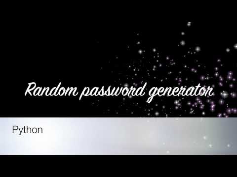 Random password generator - part 2
