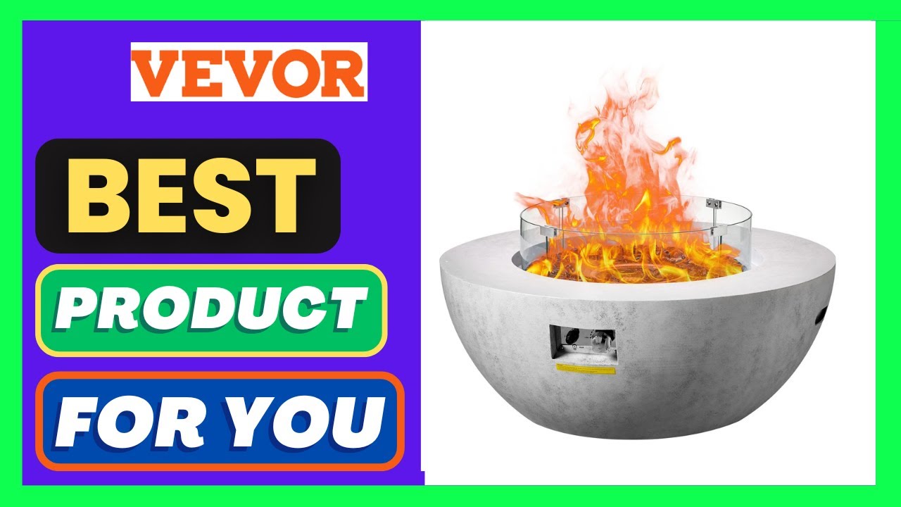 VEVOR Propane Fire Pit, Outdoor Concrete Gas Fire Pit,
