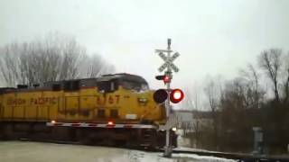 UP 6767 South Empty Coal Train CNW Coal Cars (12-16-2014)