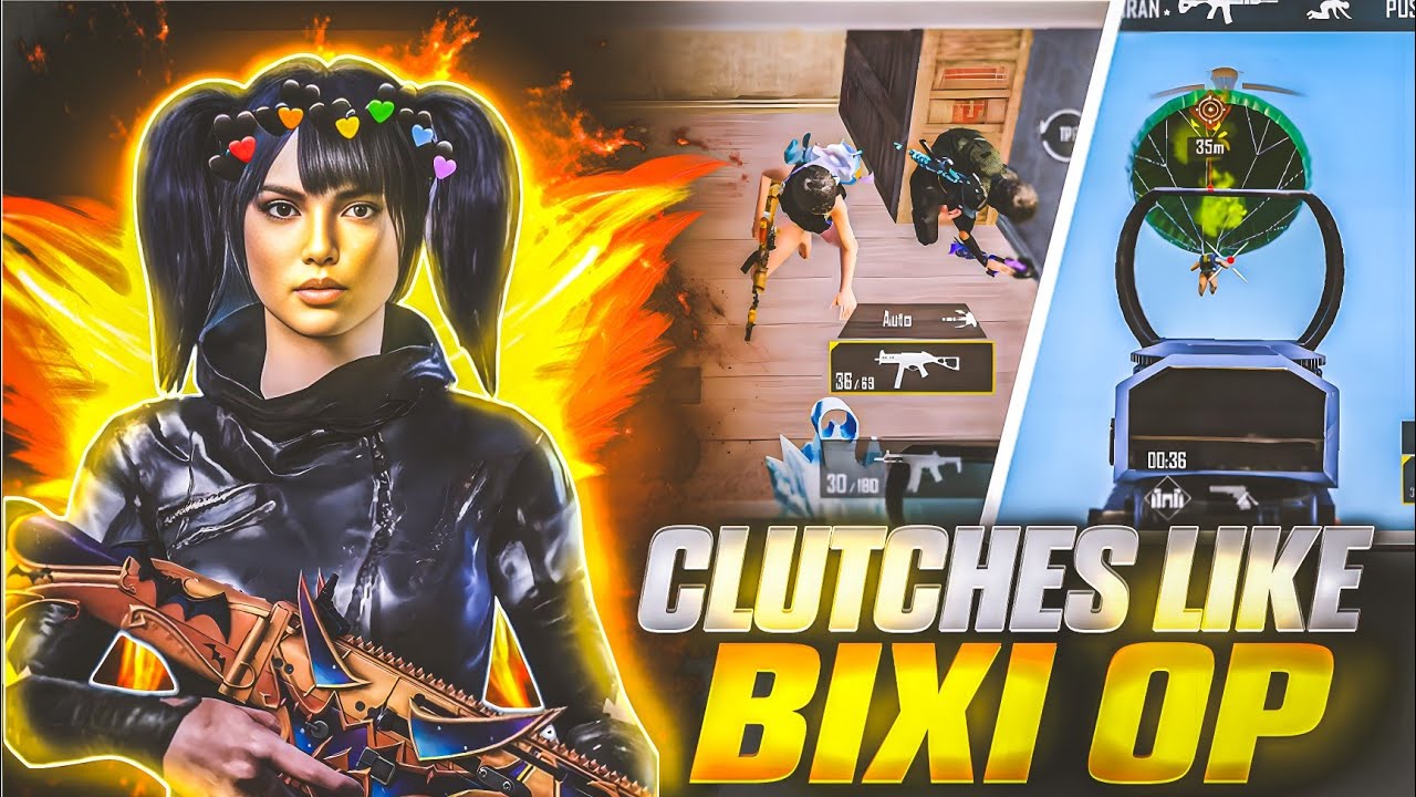 10 KD Conqueror Player | 1 vs 4 Intense Conqueror Lobby Clutches Like*BIXI OP* | BGMI | 