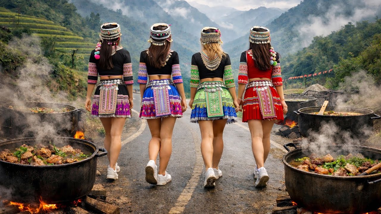 Choáng Ngợp Lễ Hội Gầu Tào Cán Cấu Si Ma Cai – Ẩm Thực Ngon & Gái Xinh Đi Hội Xuân