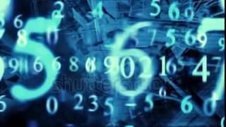 stock footage digital numbers in blue