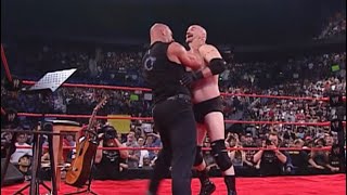 Goldberg Attends The Rock’s Concert RAW 21st April 2003