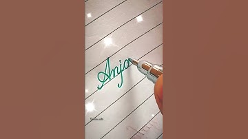 Anjali name handwriting signature #art #calligraphy #handwriting #ytshorts #name #drawing #love