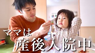 【ワンオペ育児】パワフル娘をパパ1人だけで育児！一人っ子最終日【ママ入院中】