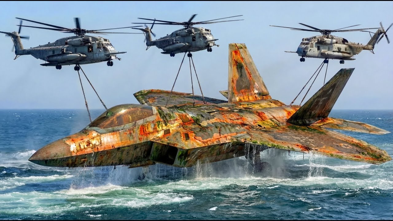 Salvaging and Restoring the Legendary F-22 Raptor Stealth Fighter Shot Down and Lost in the Ocean
