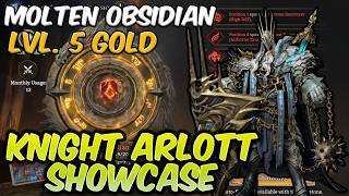 Knight Arlott Showcase - Molten Obsidian Gold 5 | Watcher of Realms