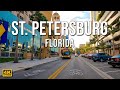 St Petersburg, Florida | Driving Downtown | United States [4K]