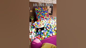 Intense living room ball simulation with over 10k balls 🔥#blenderanimation #blender3d