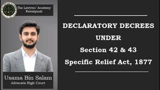 Section 42  Specific Relief Act----Declaratory Decrees