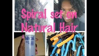 Spiral Set on Dry natural hair @chocolatetresss