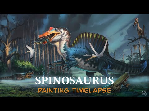 SpeedArt SPINOSAURUS - Pintura digital em Timelapse