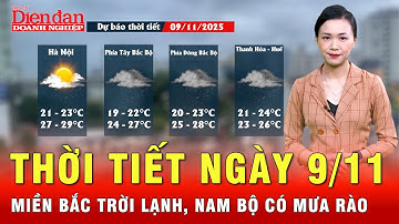 Thời tiết ngày 9/11: Miền Bắc trời lạnh, Nam Bộ có mưa rào | Thời sự