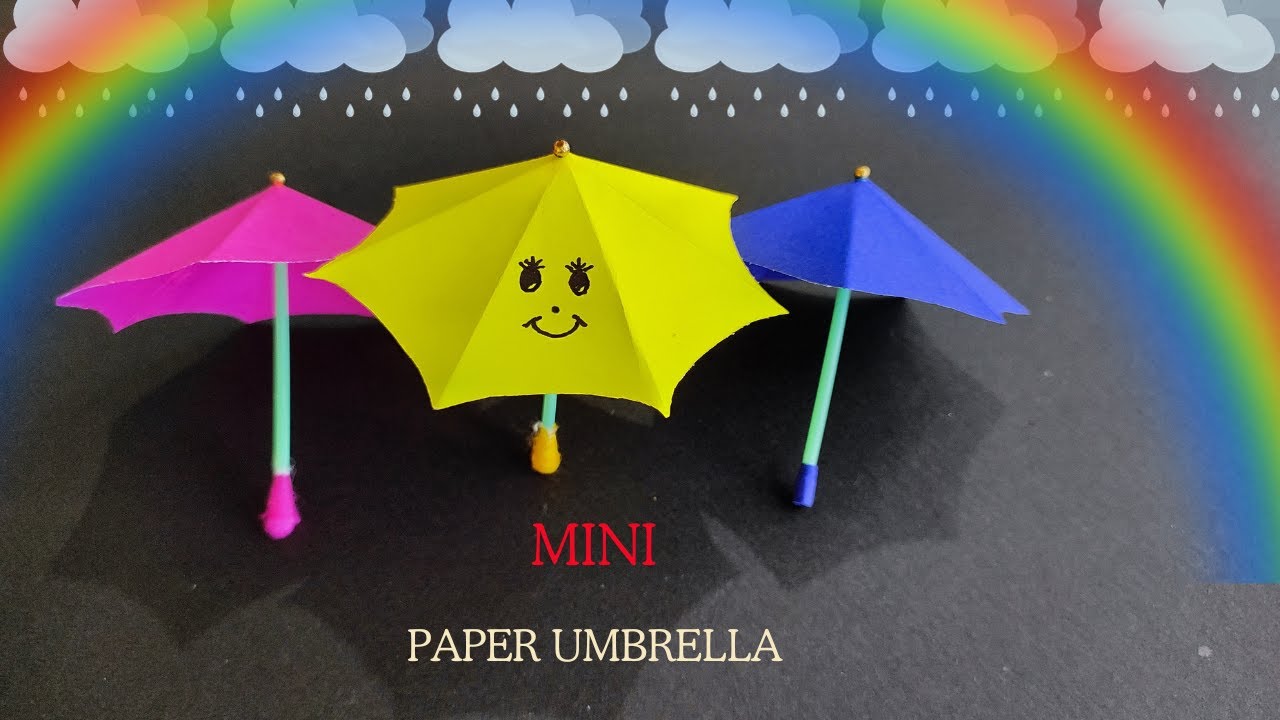 Crafty Creations How to Make Mini Paper Umbrellas DIY Tutorial