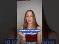 10 Marketing Terms you Must Know👇🏻 #marketing