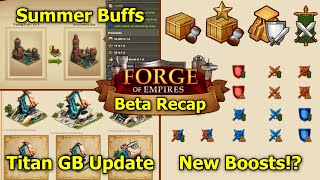 Forge of Empires: Beta Recap #19  More Summer Event Buffs, Titan GB New Mechanics? New Boosts!?