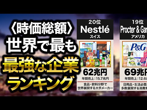 【時価総額ランキング】世界で最も最強な企業TOP20！