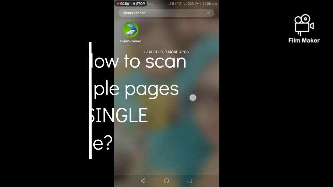 How to scan multiple pages into a SINGLE pdf file using clearscanner ...