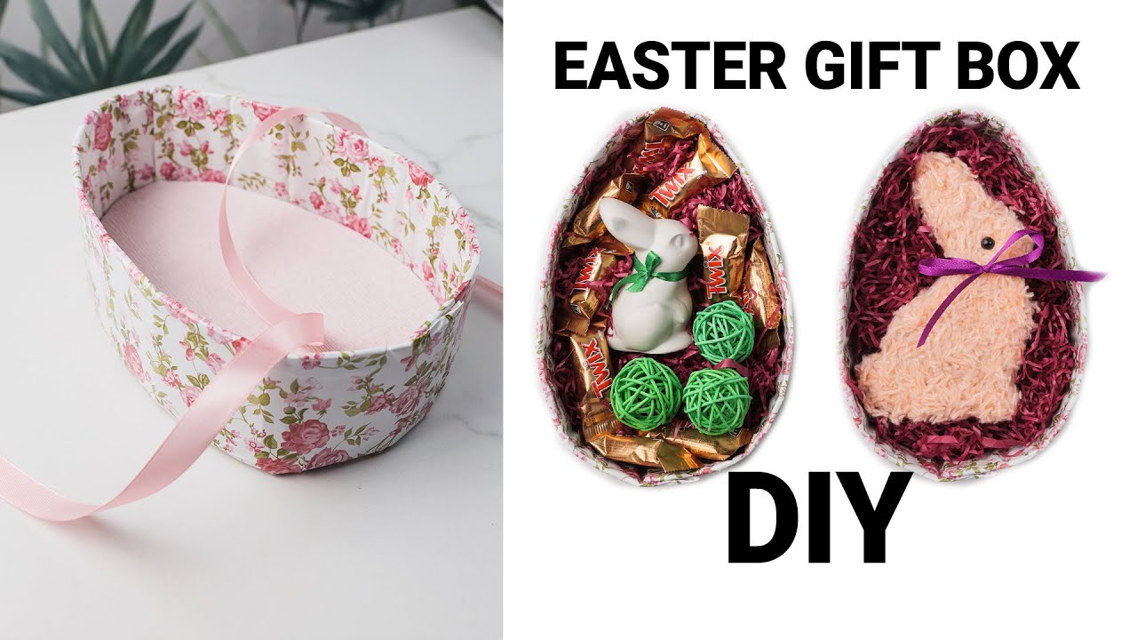 DIY Easter Gift Box How to make Egg Shaped Gift Box YouTube
