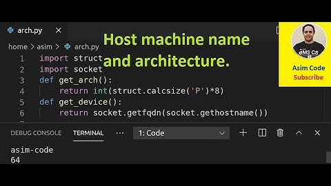 Python Check if host machine has 32 bit or 64 bit processor architecture and name
