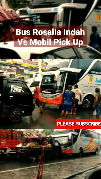 Ngeblong Bus Rosalia Indah Vs Mobil Pick Up #busmania #bus #rosaliaindah #pickup #shorts