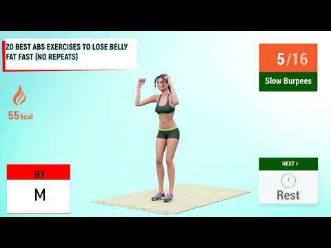 20 BEST ABS EXERCISES TO LOSE BELLY FAT FAST NO REPEATS/20 საუკეთესო აბს ვარჯიში მუცლის ცხიმის სწრ