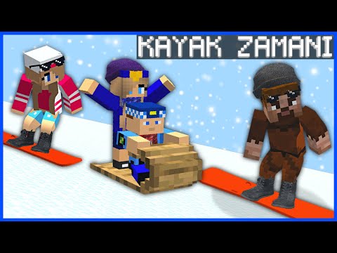 ŞEHİRDEKİ HERKES KAYAK MERKEZİNE GİTTİ! ❄️🥶 - Minecraft