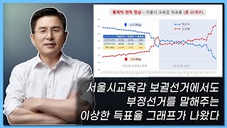 [황교안TV] 서울시교육감 보궐선거에서도 부정선거를 말해주는 이상한 득표율 그래프가 나왔다  (10월 22일)