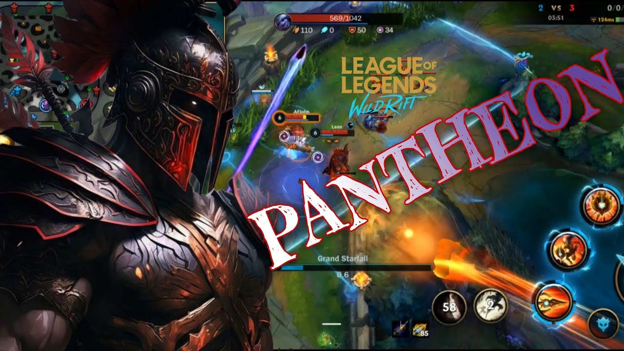 War Rift Wild rift : Game play pantheon Mid Lane Full Damage - YouTube