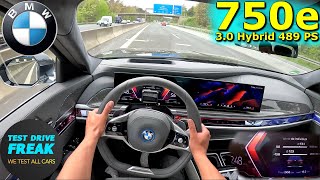 2024 BMW 750e xDrive 489 PS TOP SPEED AUTOBAHN DRIVE POV