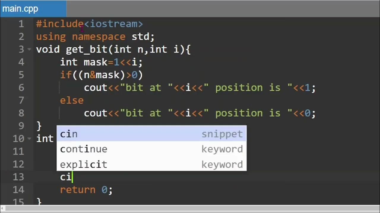 program to get nth bit of a number in binary form using bit masking ...