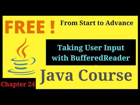 Chapter 24 | Input from user BufferedReader |  Java programming free tutorials || tech krishush