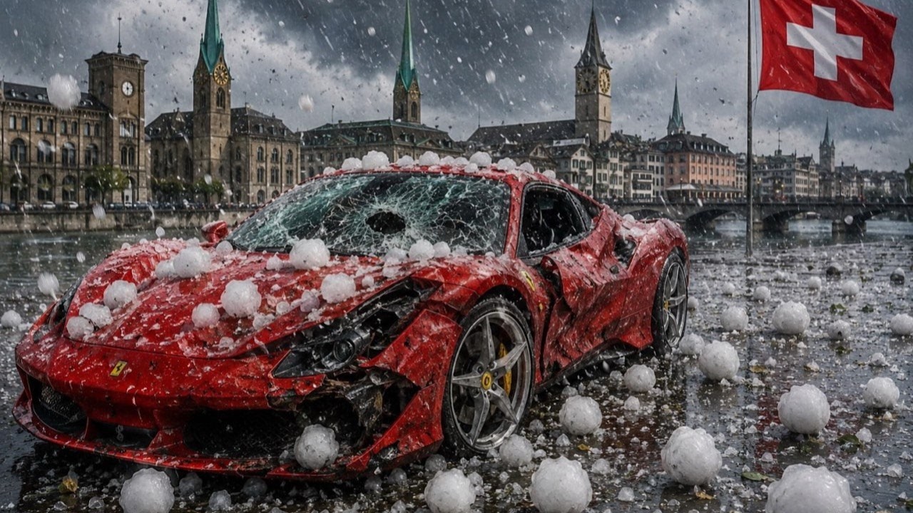 CATASTROPHE in SWITZERLAND: Tennis-ball-sized Hail paralyzed the country
