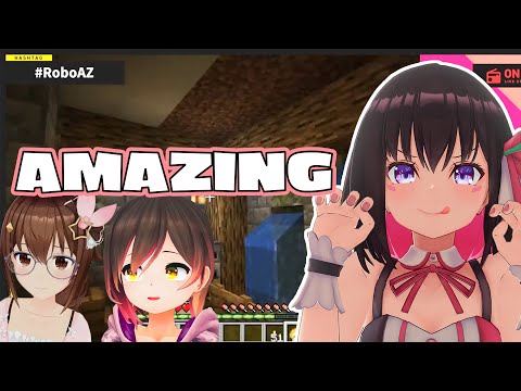 AZKi is Very Excited about Roboco's Secret Base【HololiveJP/ English Sub/ AZKi/ Roboco/ Sora】
