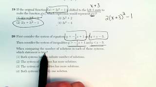 January 2018 Algebra 1 Regents M.C. #18 - 24
