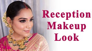 Reception Makeup Look With A Banarsi Saree