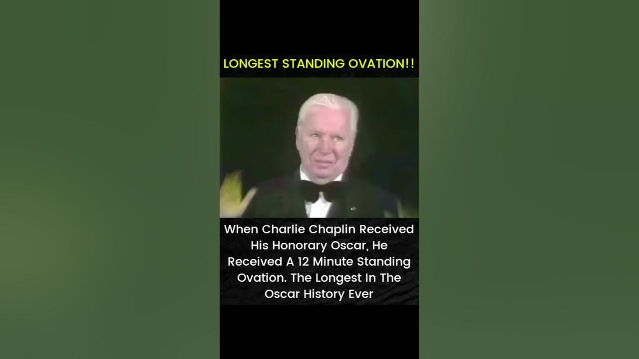 Charlie Chaplin received a 12 min standing ovation!! 😲😲 #oscar #factazz