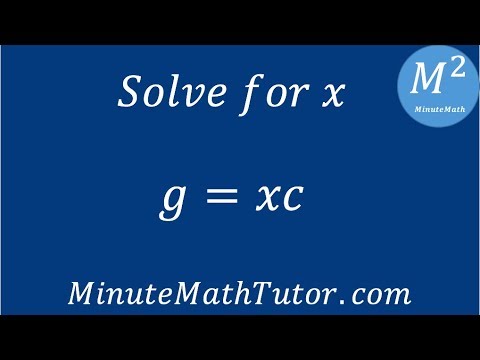 G Xc Solve For X Youtube