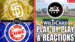 🔴NL Wild Card - San Diego Padres vs Chicago Cubs - Play-By-Play &amp; Reactions (9/30/25)