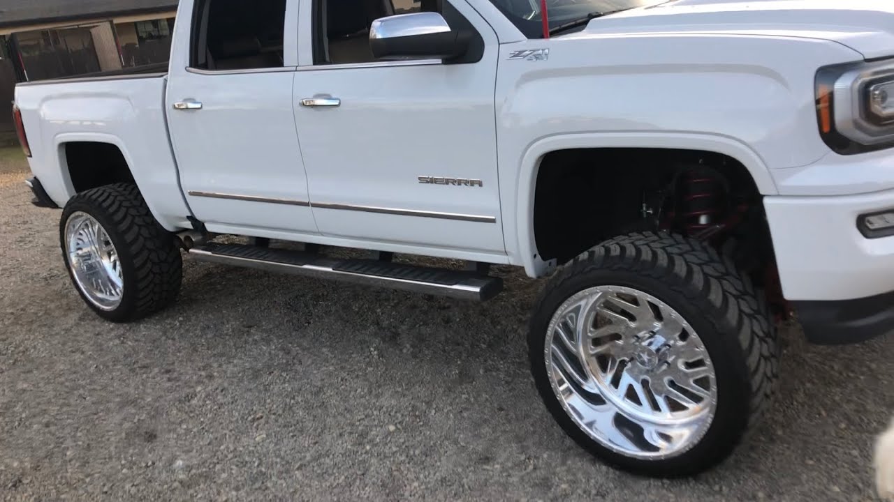 Lifted 2016 Gmc Sierra On 24x14 Youtube