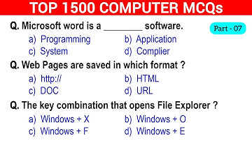 🔥1500 Computer Fundamentals MCQs – Part 7 | Crack Any Exam Easily! 