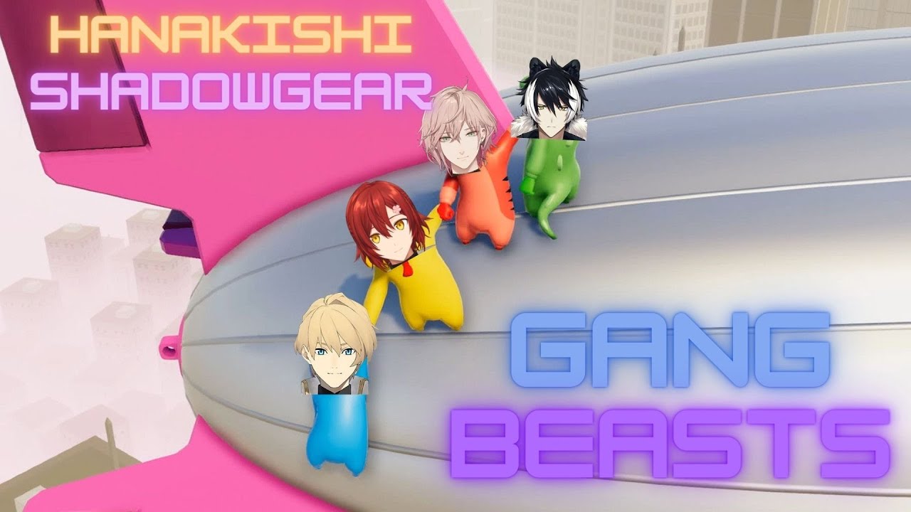 Hanakishi vs Shadowgear in Gang Beasts (Holostars)