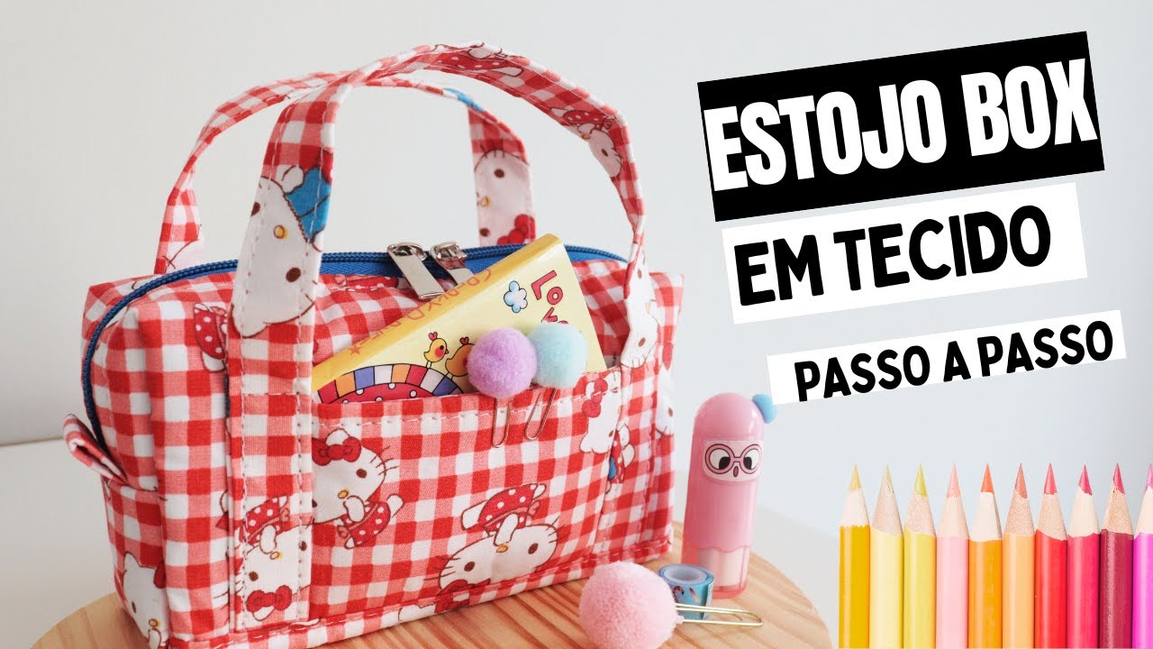 Estojo box em tecido