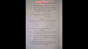 jammu university# Nep sem 5th# linear algebra#paper
