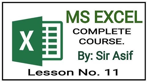 How to use an Average Formula in Excel in Urdu - Class No 11