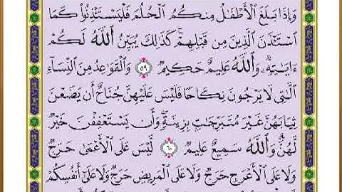 الصفحة ( 358) من القرآن الكريم سورة النور _ مصحف التقسيم الموضوعي _
