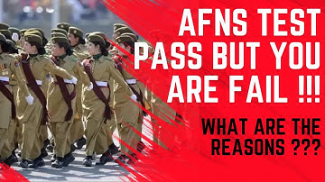AFNS Test Pass But you are Fail | what are the Reasons ??? #afns #afnstest
