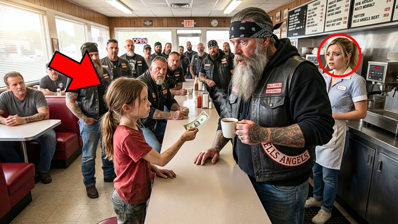 Little Girl Pays for a Hells Angels Coffee With Her Last Dollar. What He Did Next Changed Her Life